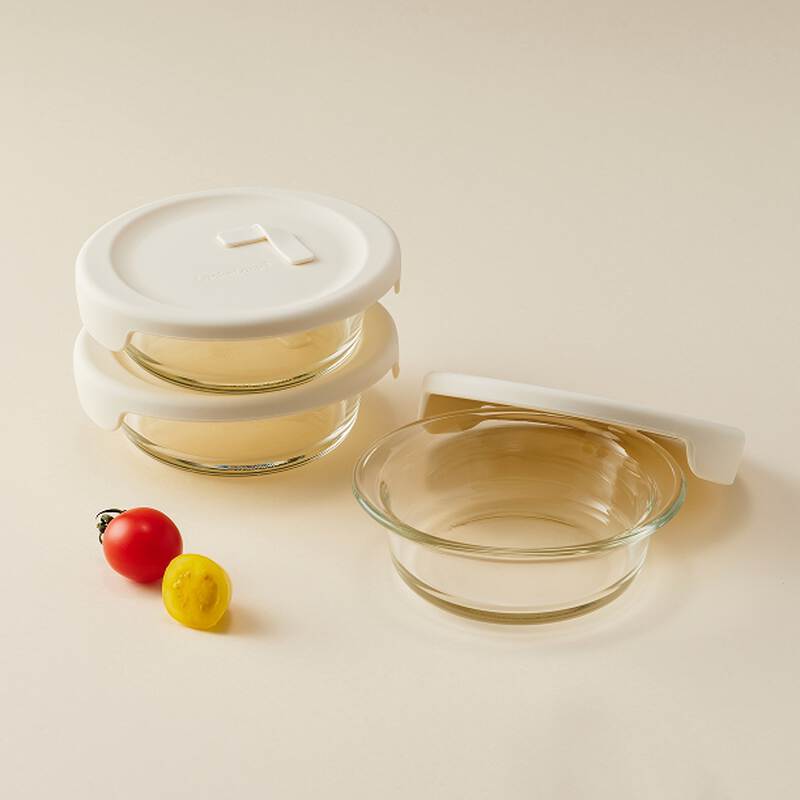 Bộ 3 Hộp thủy tinh đựng thức ăn LocknLock Easy meal glass container LLG301S3 250ml*3 / LLG302S3 355ml*3 image number null